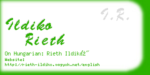 ildiko rieth business card